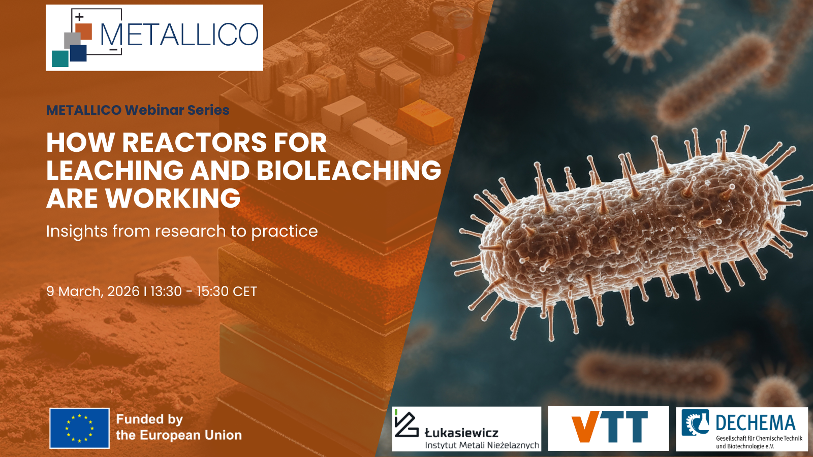Join the METALLICO Project Webinar: How Reactors for Leaching and Bioleaching are Working
